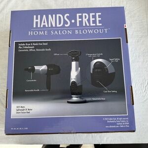 NIB Calista Tools Hands Free Home Salon Blowout INCLUDES Dryer+Stand+Attachments